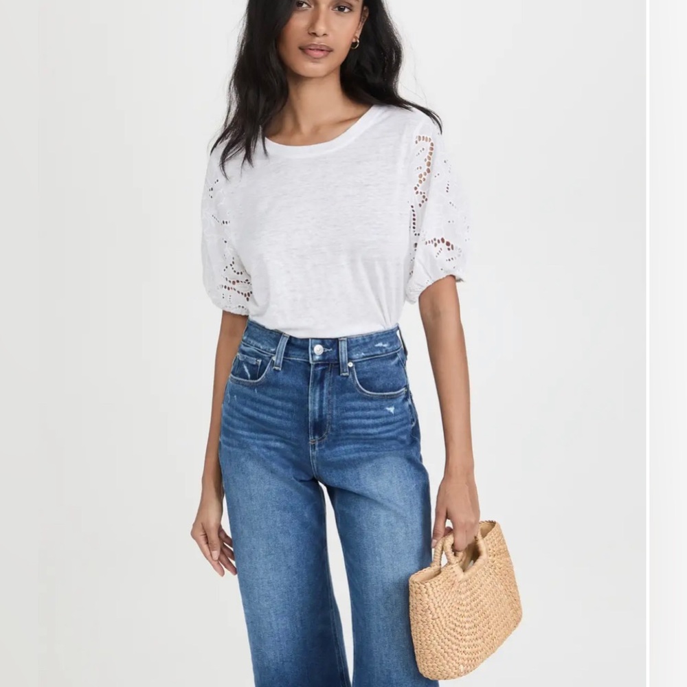 Paige eyelet puff sleeve top